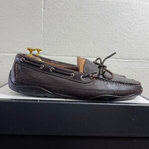 L.L Bean Wicked Good Moccasin Slippers Brown Leather Slip On Men's Size 10.5 D